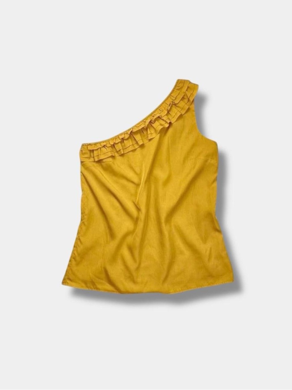 The Limited 2000s Asymmetrical Ruffle One Shoulder Sleeveless Tank Top size S